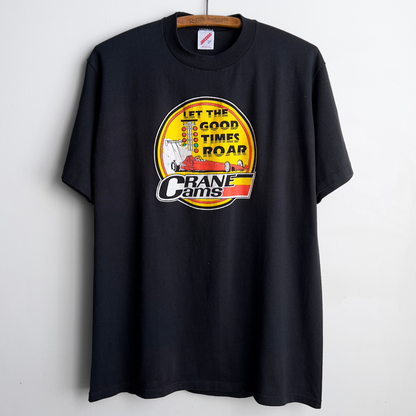 1990s Crane Cams Drag Racing Black Graphic Tee  - Shop ThreadCount Vintage Co.
