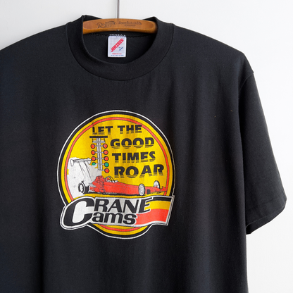 1990s Crane Cams Drag Racing Black Graphic Tee  - Shop ThreadCount Vintage Co.