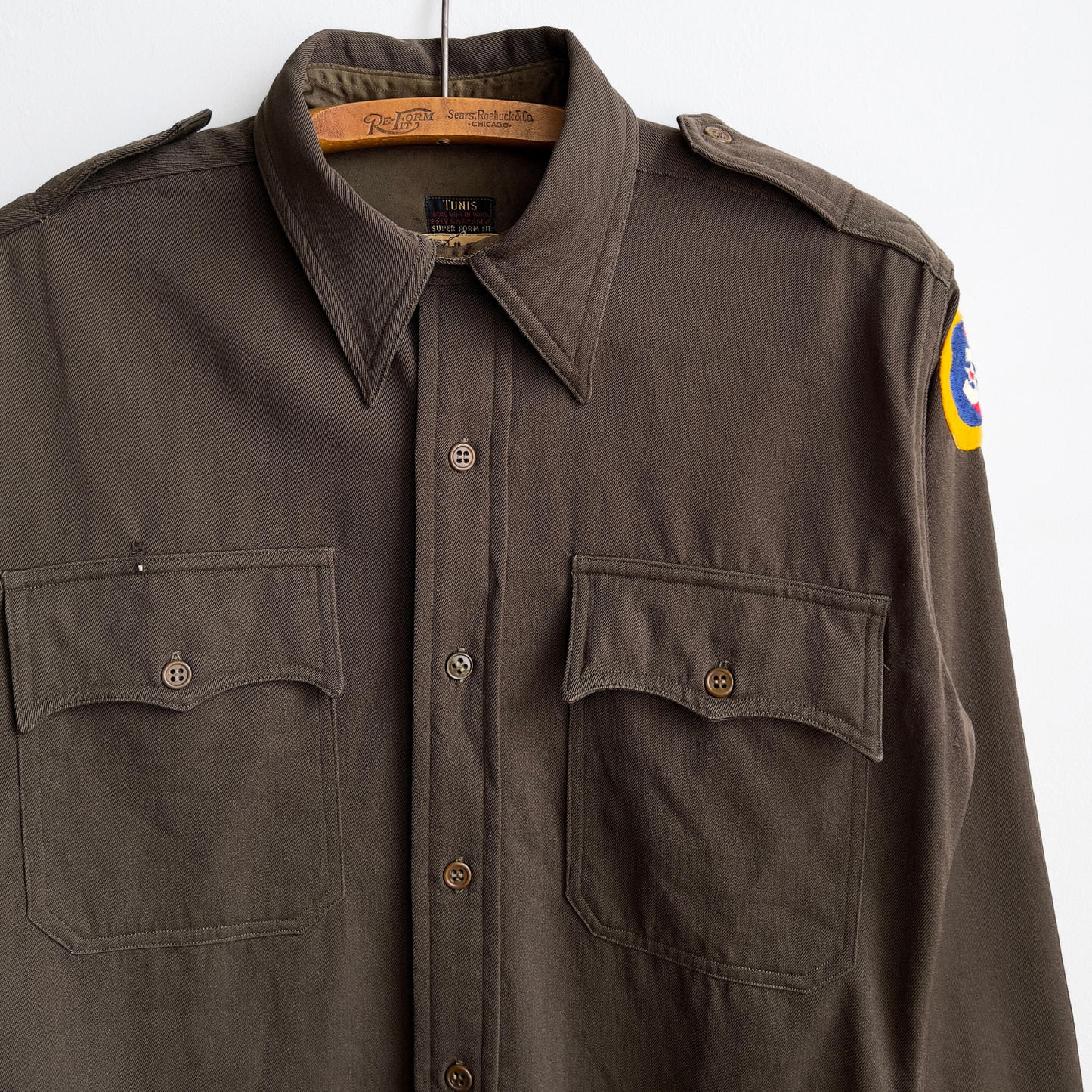 Vintage 1940s U.S. Army Officers Regulation Uniform Shirt  - Shop ThreadCount Vintage Co.