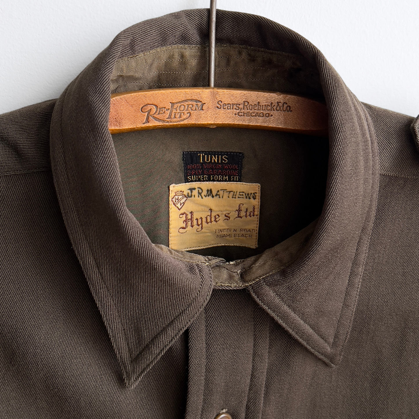 Vintage 1940s U.S. Army Officers Regulation Uniform Shirt  - Shop ThreadCount Vintage Co.