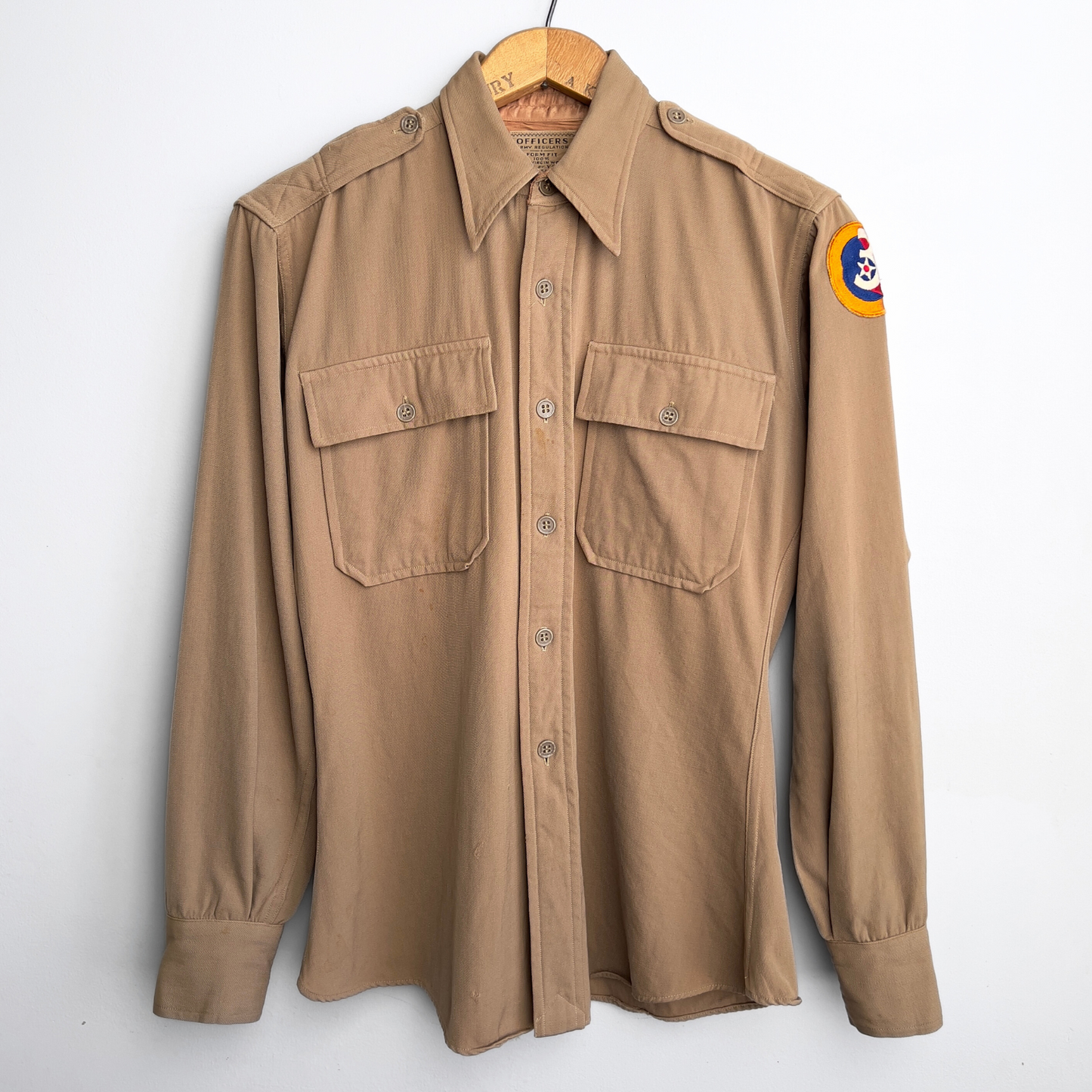 Vintage 1940s U.S. Army 3rd Air Force Officers Regulation Shirt  - Shop ThreadCount Vintage Co.