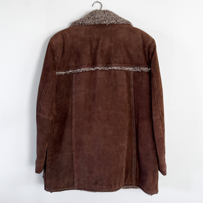 1970s Dark Brown Split Cowhide Leather Coat  - Shop ThreadCount Vintage Co.