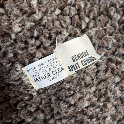 1970s Dark Brown Split Cowhide Leather Coat  - Shop ThreadCount Vintage Co.