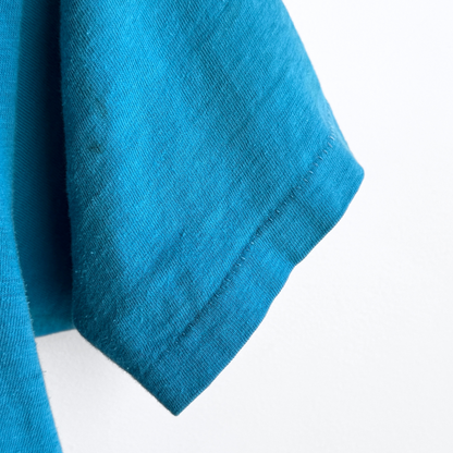 1960s Faded & Distressed Blue Cotton Pocket Tee  - Shop ThreadCount Vintage Co.