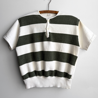 1950s Striped Short Sleeve Sweatshirt  - Shop ThreadCount Vintage Co.