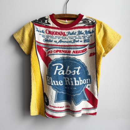 1960s Pabst Blue Ribbon Beer Terry Cloth Tee  - Shop ThreadCount Vintage Co.