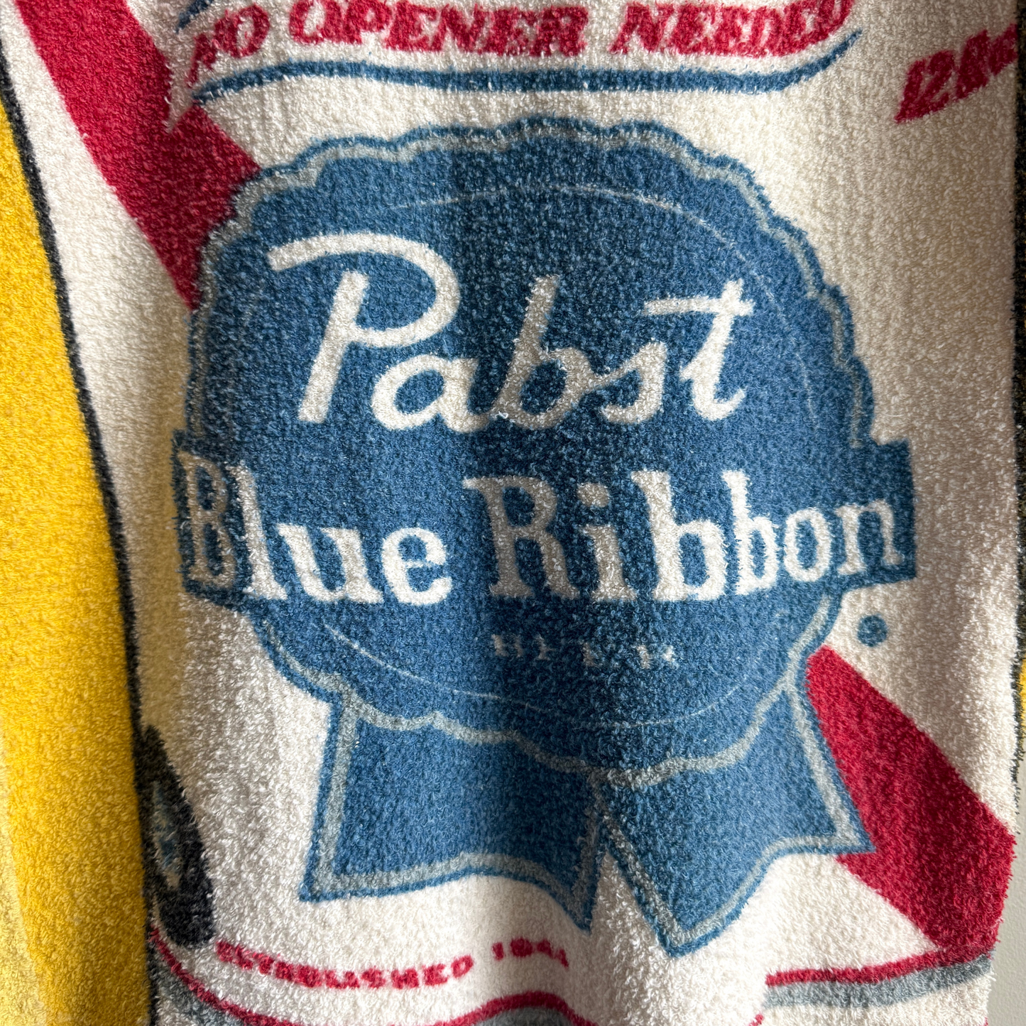 Vintage 1960s Pabst Blue Ribbon Beer Terry Cloth Tee  - Shop ThreadCount Vintage Co.