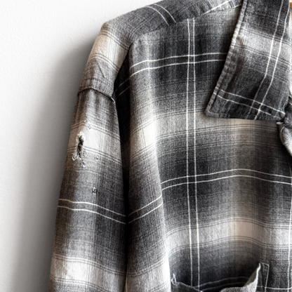 1950s Towncraft Shadow Plaid Rayon Shirt  - Shop ThreadCount Vintage Co.