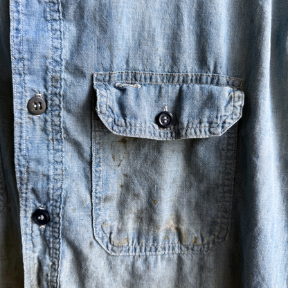 1950s Hercules Rough Shod Chambray Shirt  - Shop ThreadCount Vintage Co.