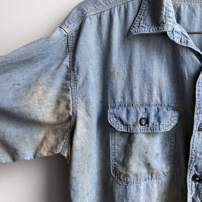 1950s Hercules Rough Shod Chambray Shirt  - Shop ThreadCount Vintage Co.