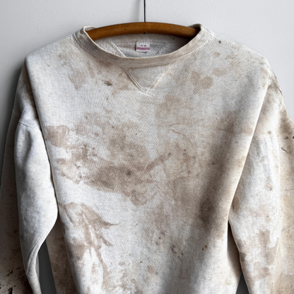 1940s Penney's Double V Distressed White Sweatshirt  - Shop ThreadCount Vintage Co.