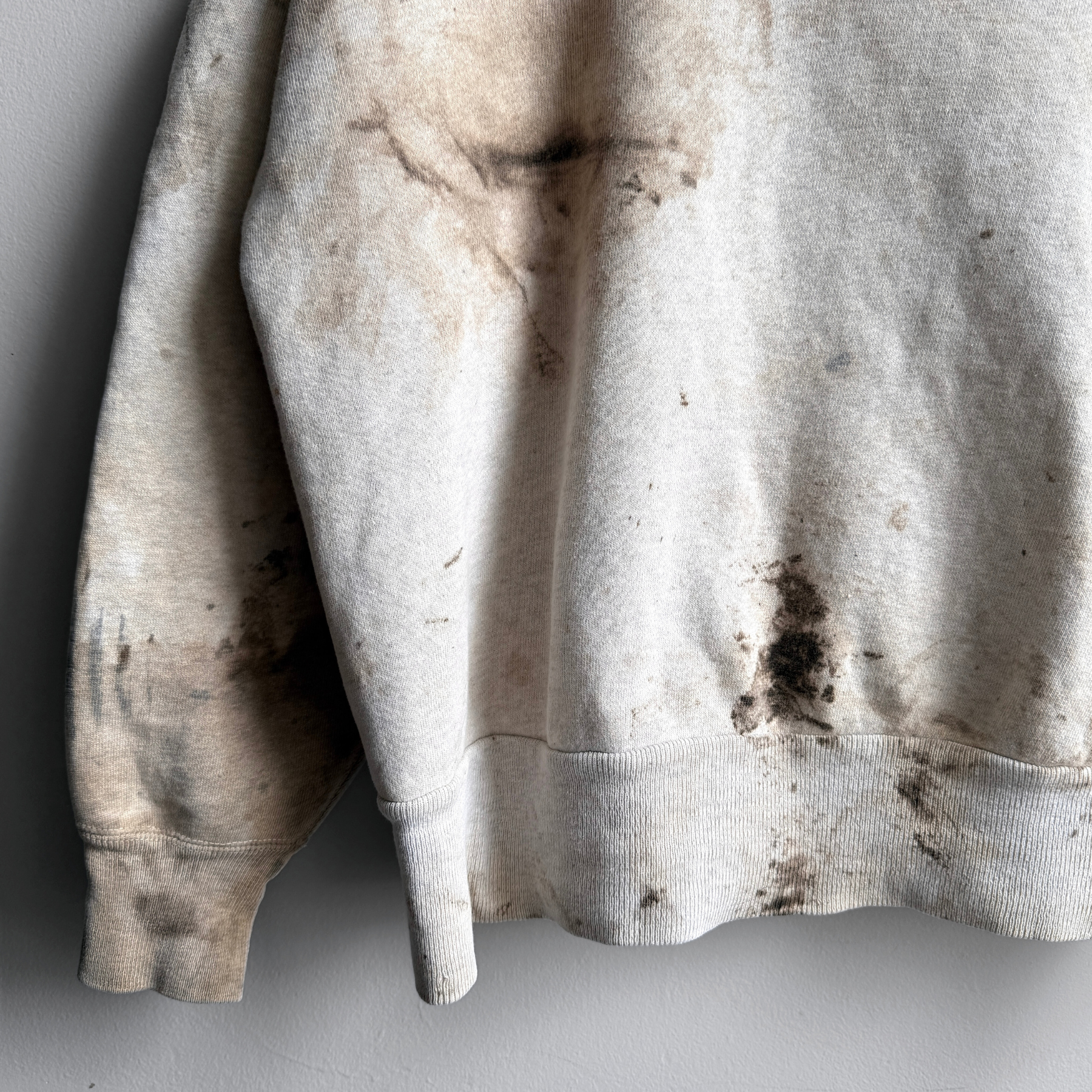 Vintage 1940s Penney's Double V Distressed White Sweatshirt  - Shop ThreadCount Vintage Co.