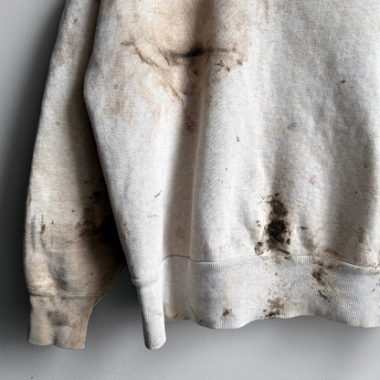 1940s Penney's Double V Distressed White Sweatshirt  - Shop ThreadCount Vintage Co.