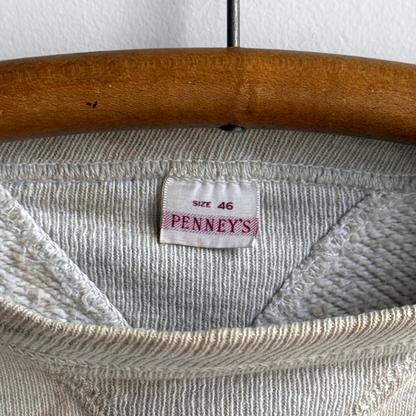 1940s Penney's Double V Distressed White Sweatshirt  - Shop ThreadCount Vintage Co.