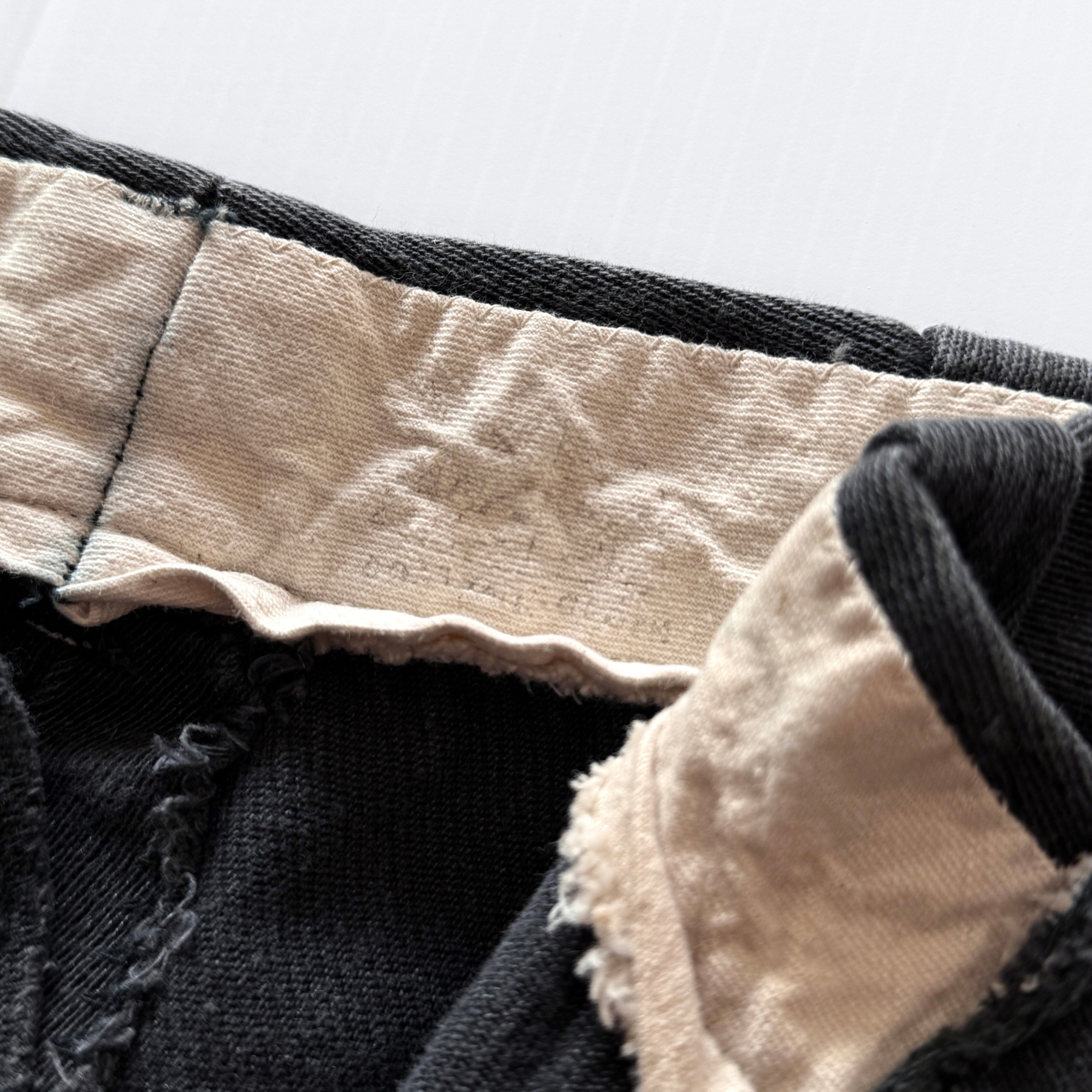 Vintage 1950s Faded Black Whipcord Sanforized Workwear Pants  - Shop ThreadCount Vintage Co.