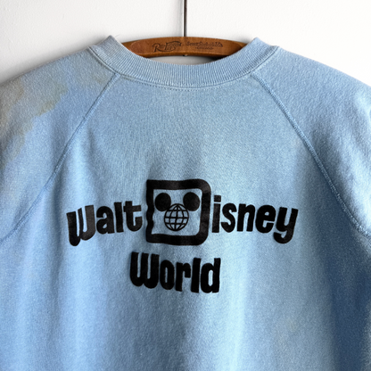 1960s Walt Disney World Flock Print Raglan Sweatshirt  - Shop ThreadCount Vintage Co.