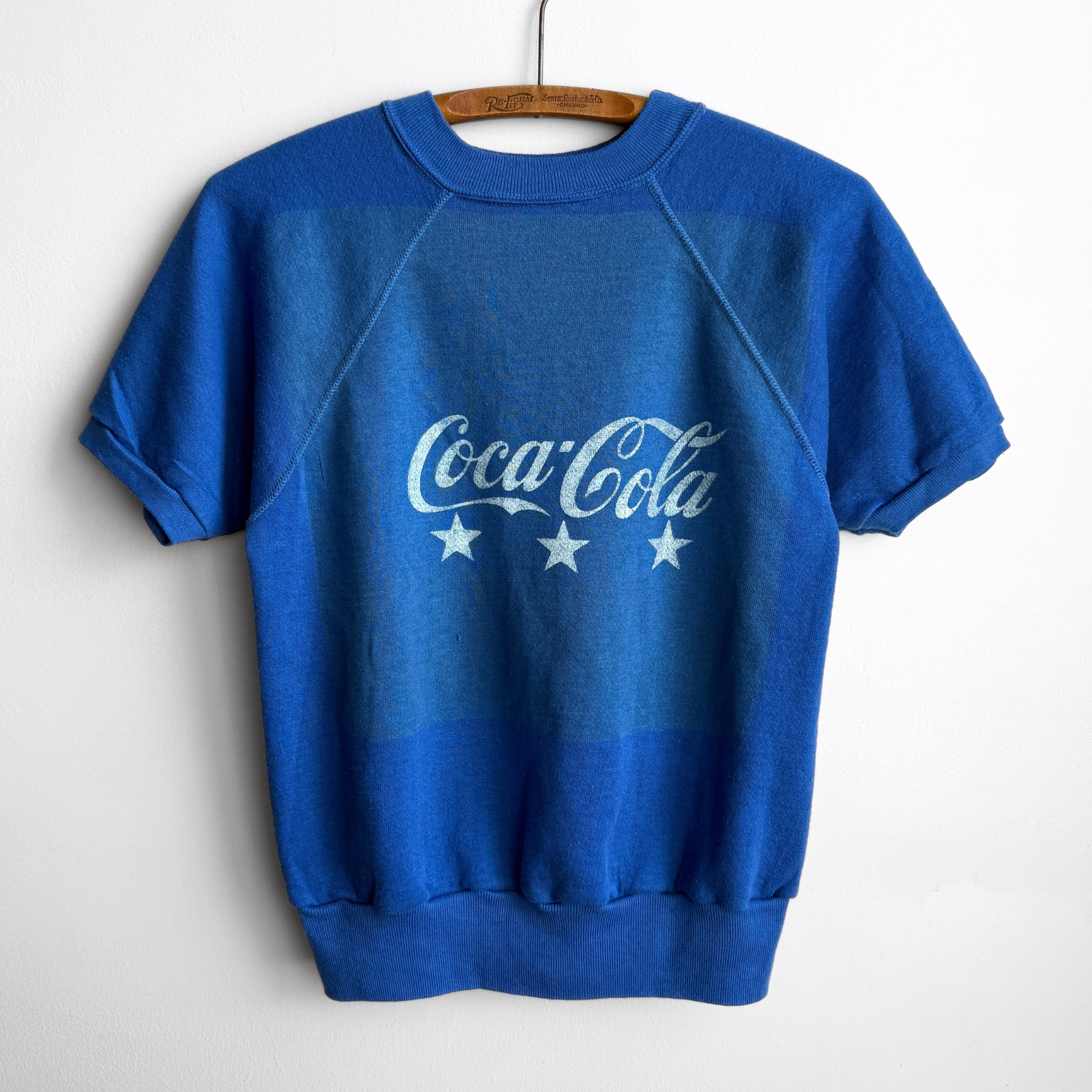 Vintage 1980s Coca Cola Graphic Short Sleeve Sweatshirt  - Shop ThreadCount Vintage Co.