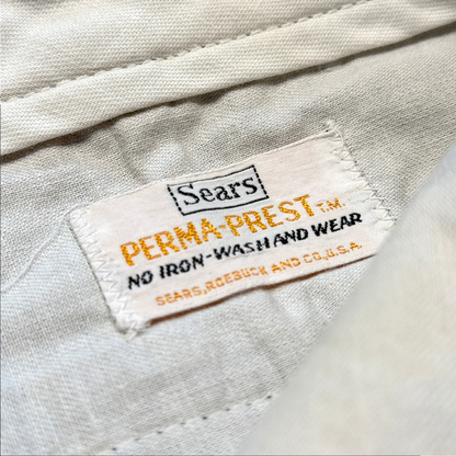 1960s Navy Blue Perma-Prest Chino Workwear Pants  - Shop ThreadCount Vintage Co.