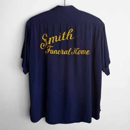 1950s Smith Funeral Home Bowling Shirt  - Shop ThreadCount Vintage Co.