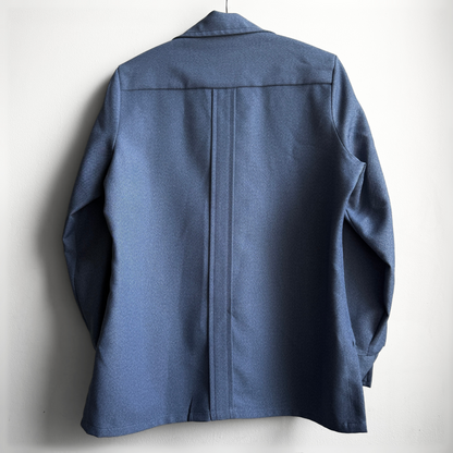 1970s Dark Blue Leisure Suit Jacket  - Shop ThreadCount Vintage Co.