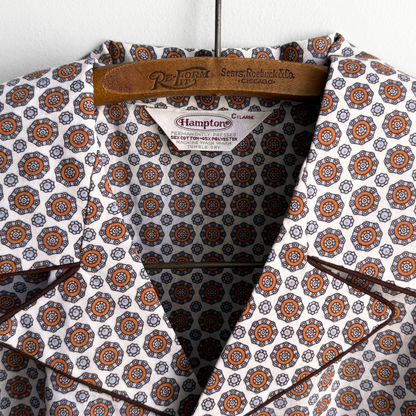 1970s Geometric Print Button Up Pajama Shirt  - Shop ThreadCount Vintage Co.