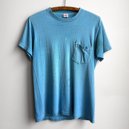 1950s Distressed Blue Selvedge Pocket Tee  - Shop ThreadCount Vintage Co.