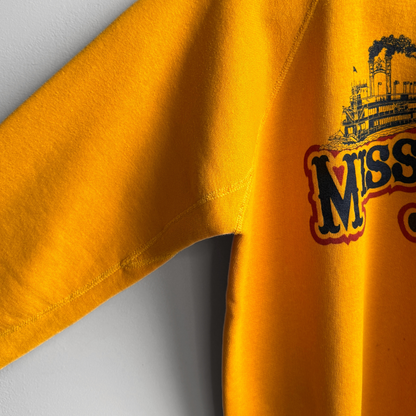 1980s Mississippi Belle Yellow Crewneck Sweatshirt  - Shop ThreadCount Vintage Co.