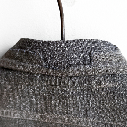 1940s Red Ram Salt & Pepper Repaired Shirt  - Shop ThreadCount Vintage Co.