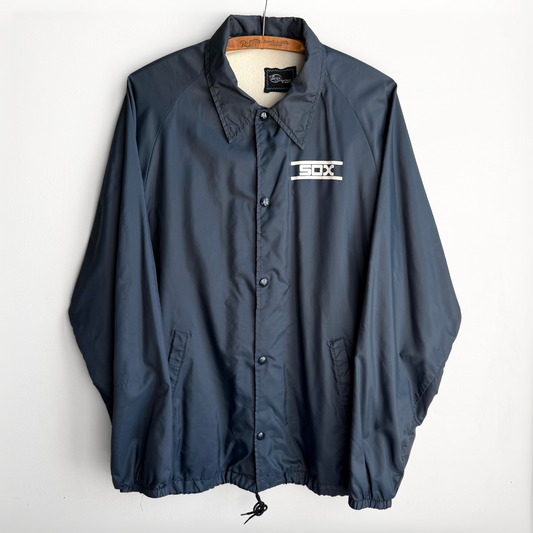 Vintage 1980s Chicago White Sox Navy Blue Windbreaker Jacket  - Shop ThreadCount Vintage Co.
