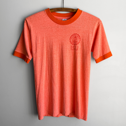 1980s Illinois State University Orange Ringer Tee  - Shop ThreadCount Vintage Co.
