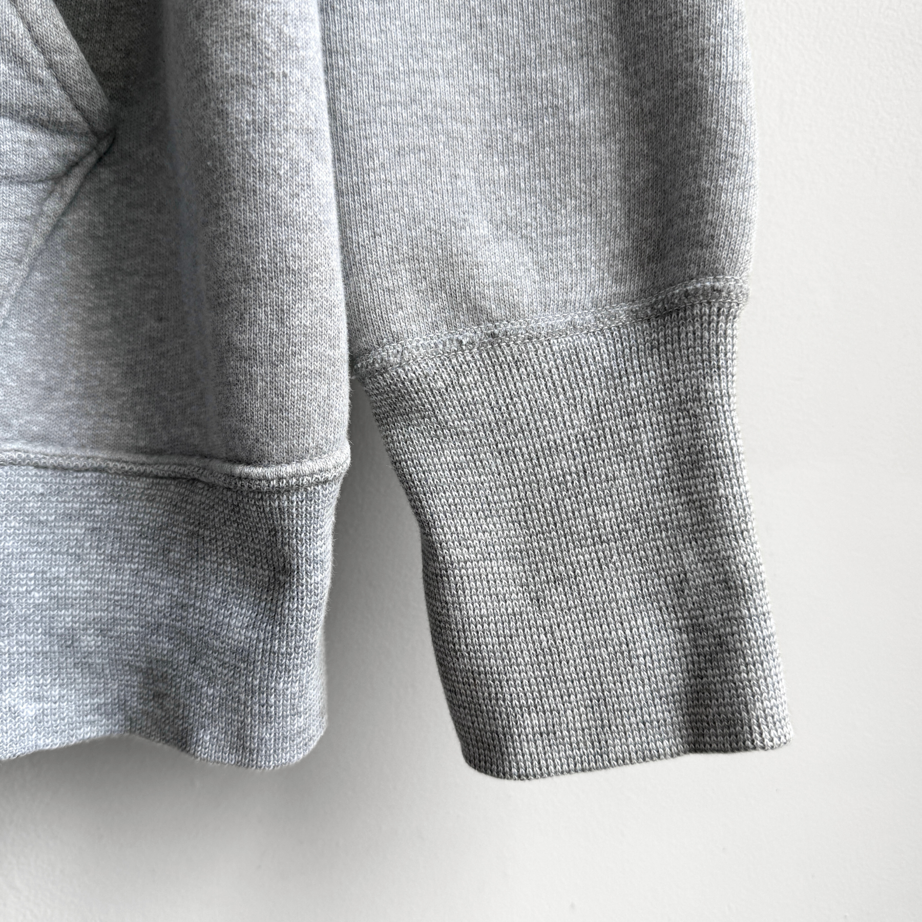 Vintage 1960s Heather Grey Heavy Cotton Hoodie  - Shop ThreadCount Vintage Co.