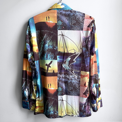 1970s California Photo Print Button Up Shirt  - Shop ThreadCount Vintage Co.