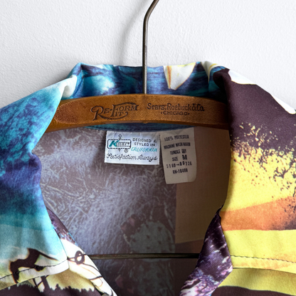 1970s California Photo Print Button Up Shirt  - Shop ThreadCount Vintage Co.