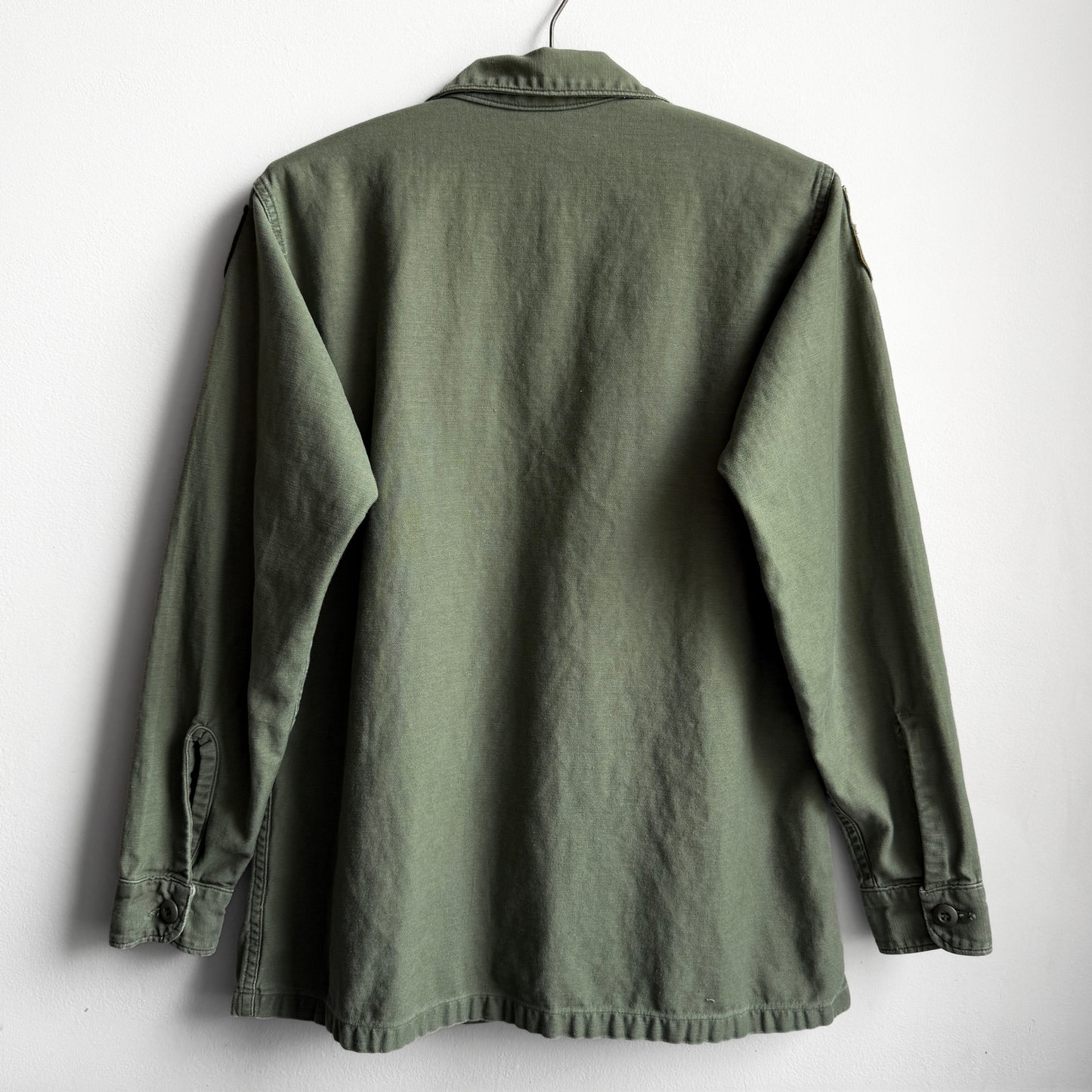 Vintage 1960s U.S. Army OG 107 Sateen Fatigue Field Shirt  - Shop ThreadCount Vintage Co.