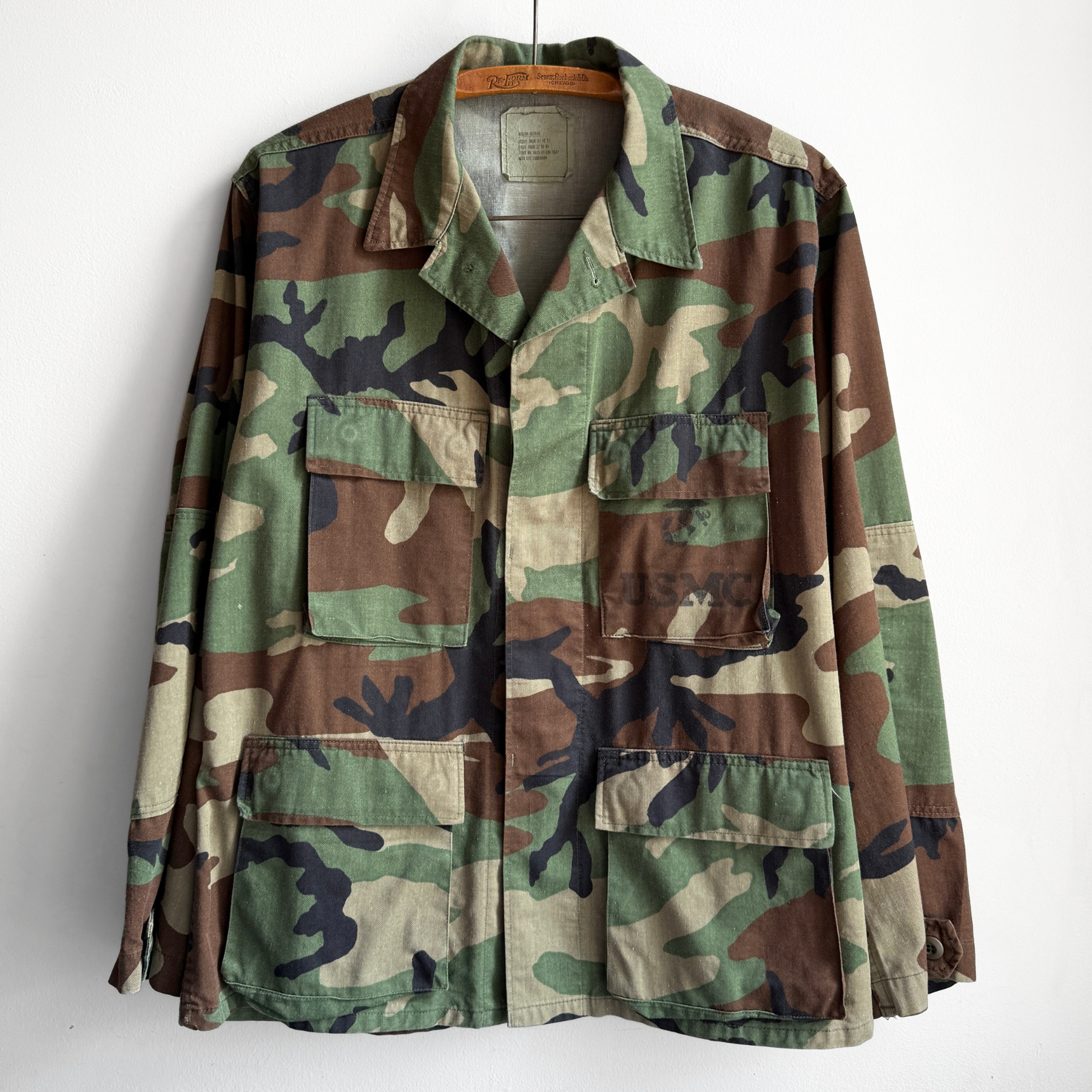 Vintage 1980s U.S. Army USMC BDU Cargo Field Coat  - Shop ThreadCount Vintage Co.