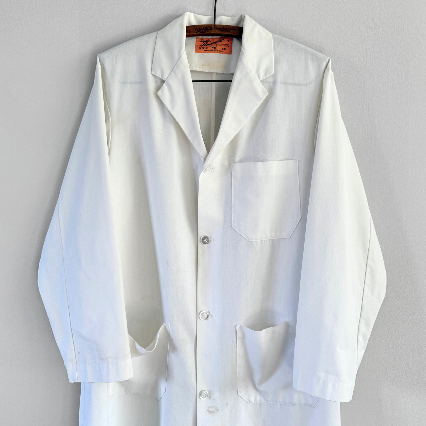 Vintage 1960s White Medical Lab Coat  - Shop ThreadCount Vintage Co.