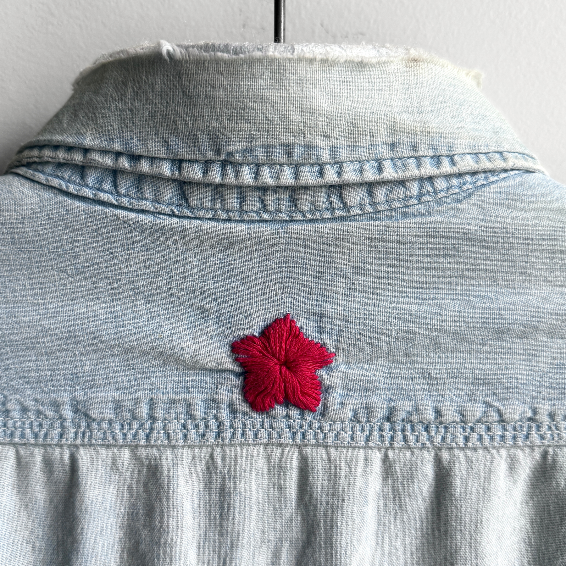 Vintage 1970s Big Mac Chambray Eagle Embroidery Work Shirt  - Shop ThreadCount Vintage Co.