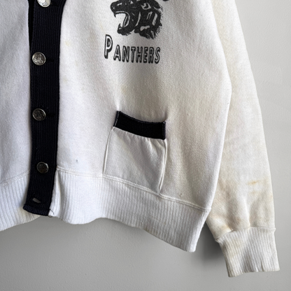 1950s Ledford Panthers Cotton Sweatshirt Cardigan  - Shop ThreadCount Vintage Co.
