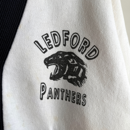 1950s Ledford Panthers Cotton Sweatshirt Cardigan  - Shop ThreadCount Vintage Co.