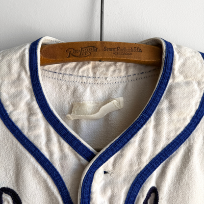 1940s Roslyn BC Chain Stitch Baseball Jersey  - Shop THREADCOUNT Vintage Co.