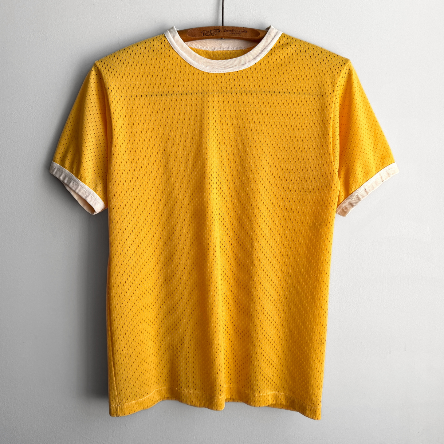 1980s Yellow Mesh Ringer Tee  - Shop ThreadCount Vintage Co.