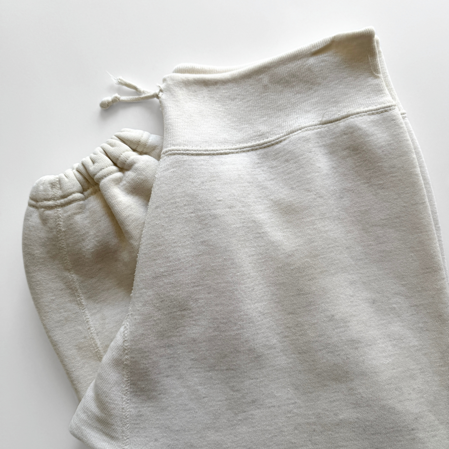 1950s White Cotton Expansion Gusset Sweatpants  - Shop ThreadCount Vintage Co.