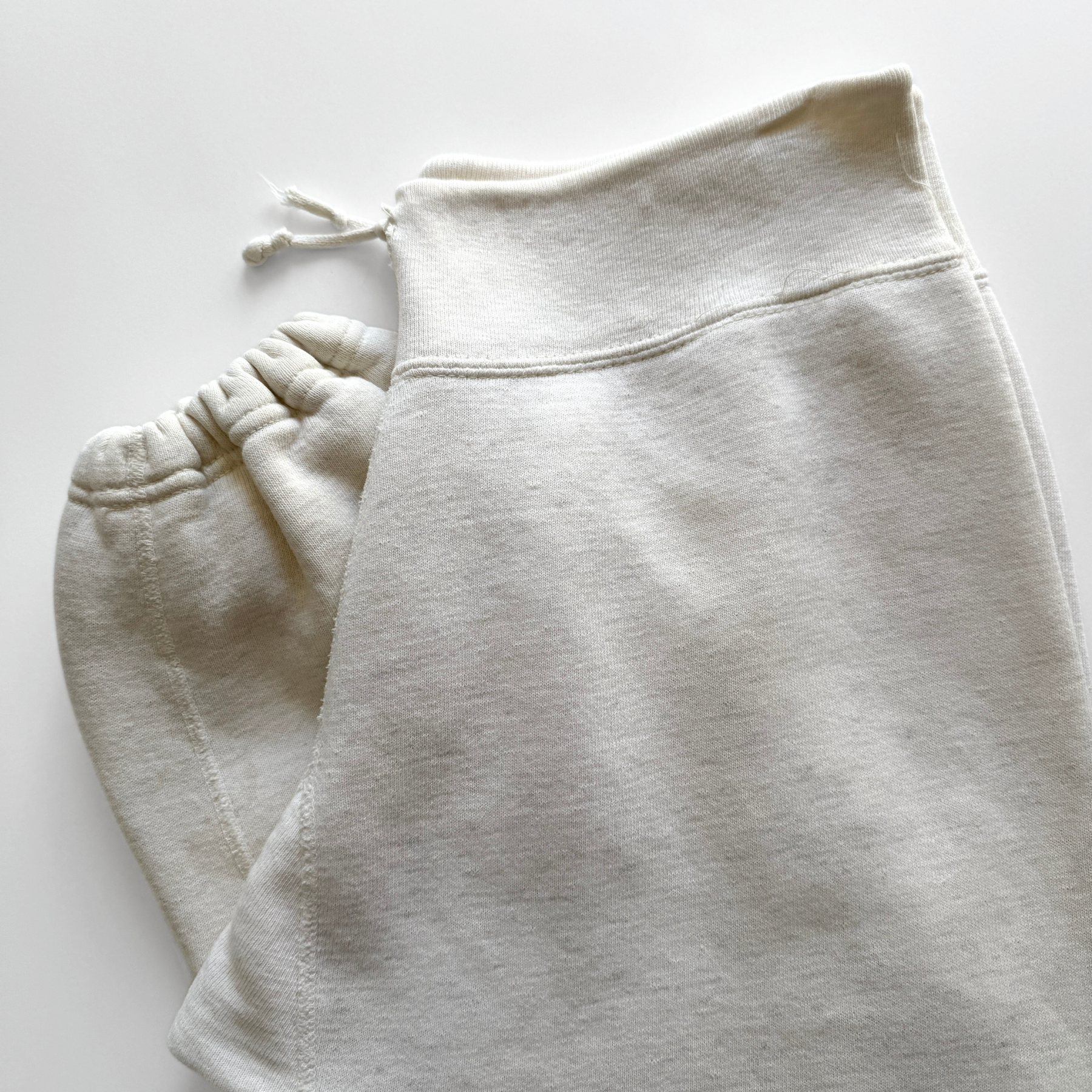 1950s White Cotton Expansion Gusset Sweatpants  - Shop ThreadCount Vintage Co.