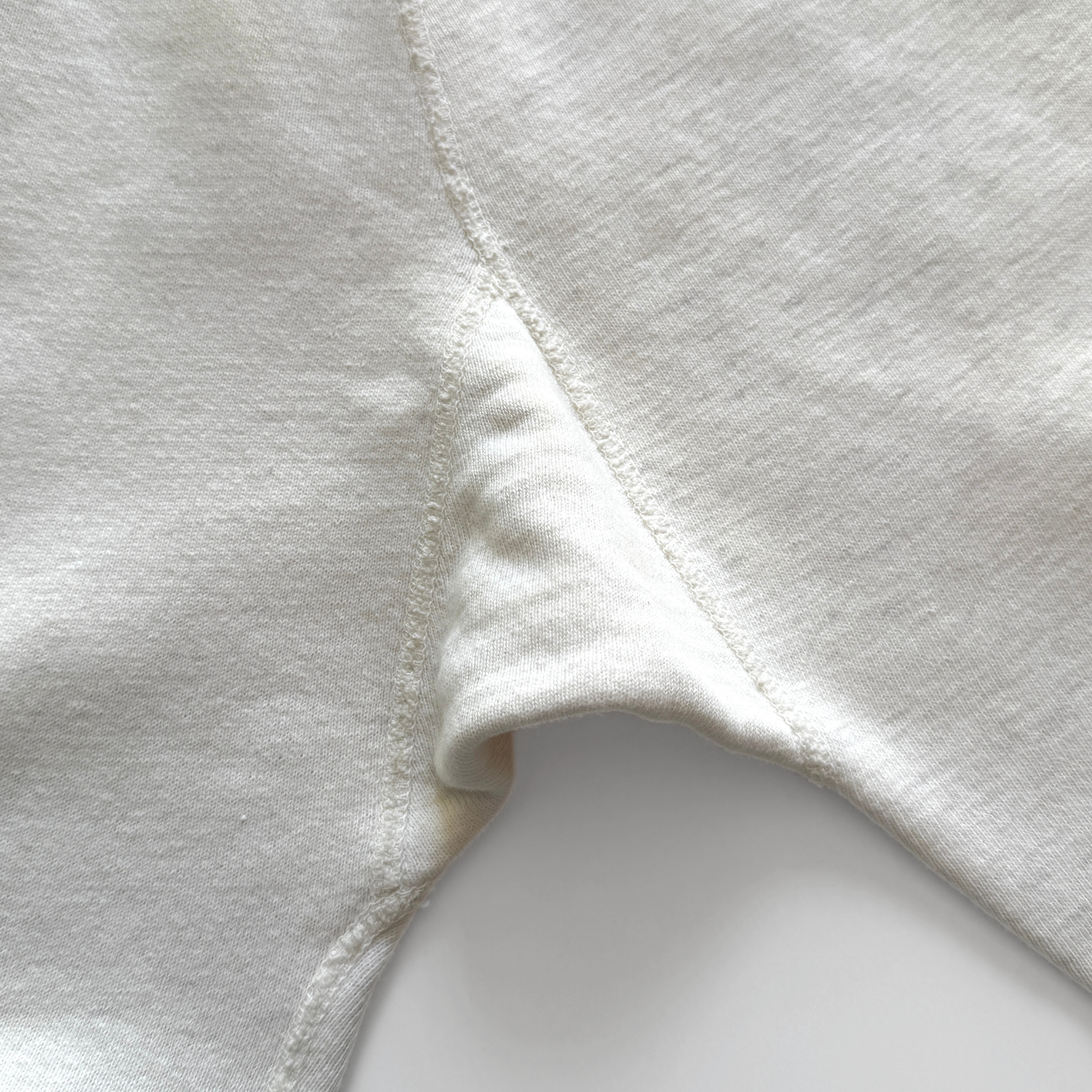 1950s White Cotton Expansion Gusset Sweatpants  - Shop ThreadCount Vintage Co.