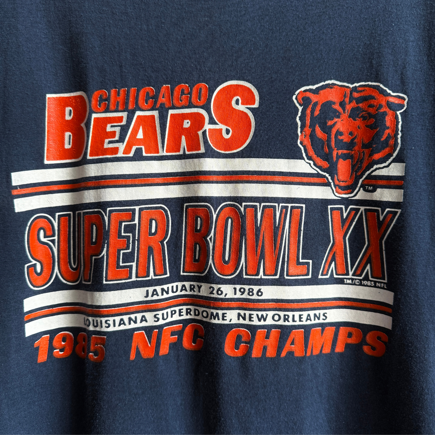 1980s Chicago Bears Super Bowl Champs Graphic Tee