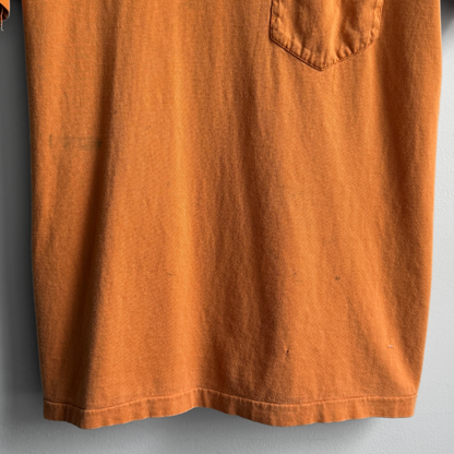 1960s Orange Blank Selvedge Pocket Tee  - Shop THREADCOUNT Vintage Co.