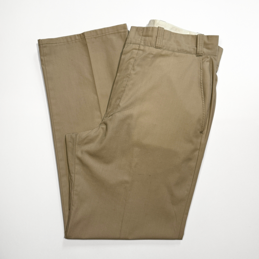 1970s Tan Perma-Prest Chino Workwear Pants  - Shop THREADCOUNT Vintage Co.