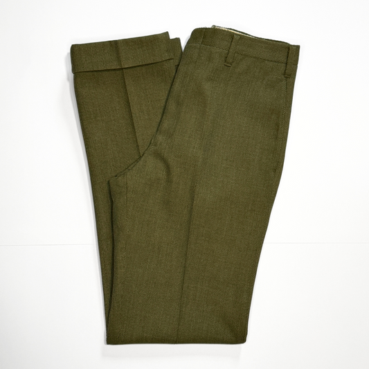 1950s Military Green Whipcord Uniform Dress Pants  - Shop THREADCOUNT Vintage Co.