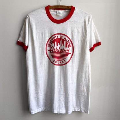 1980s University of Illinois Athletics Chicago Ringer Tee  - Shop THREADCOUNT Vintage Co.