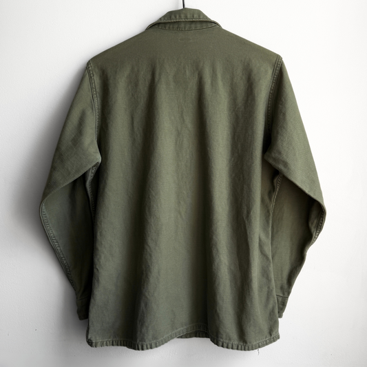 1970s U.S. Army OG 107 Sateen Fatigue Field Shirt